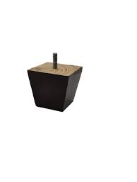 Pés De Madeira Em Cubo Tabaco 6cm