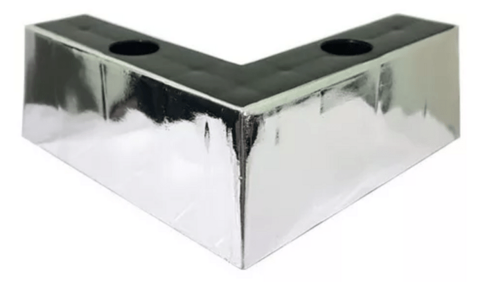 PÃ© Canto Pvc Cromado 6cm